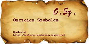 Osztoics Szabolcs névjegykártya