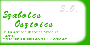 szabolcs osztoics business card